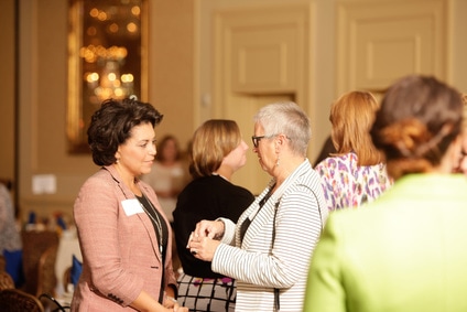 Women Talking at the 2016 Athena Leadership Luncheon