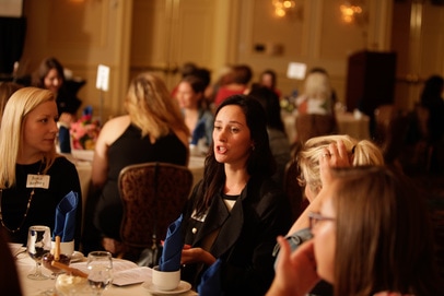 Women Sharing in Groups at the 2016 Athena Leadership Luncheon